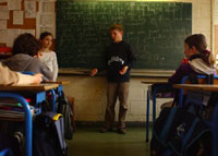 Enfant pendant un exposé